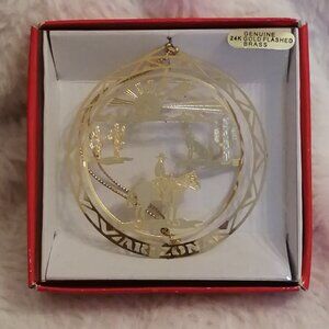 Collectible Gold Plated Brass Souvenir Ornament-- Arizona
